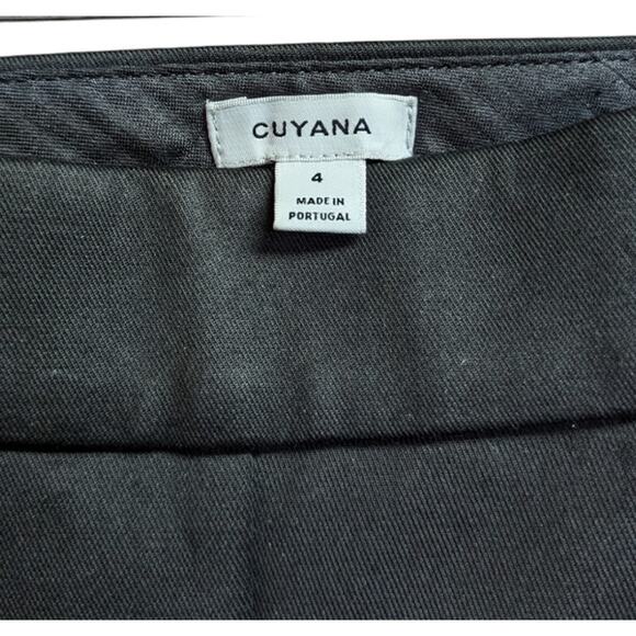 Cuyana Black Cotton Blend Flare Pants Size 4 Made in Portugal - Picture 4 of 5